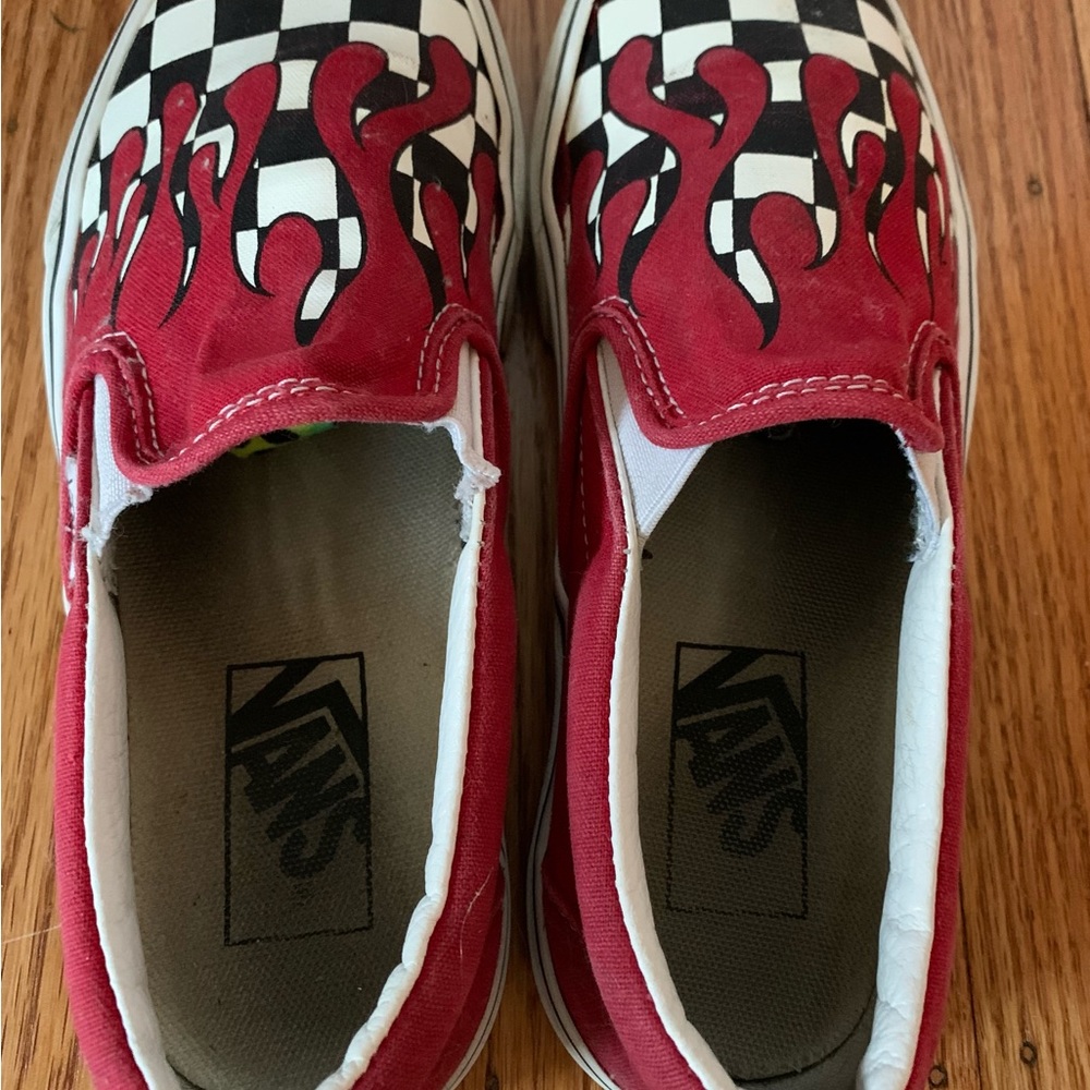 Vans red drip
